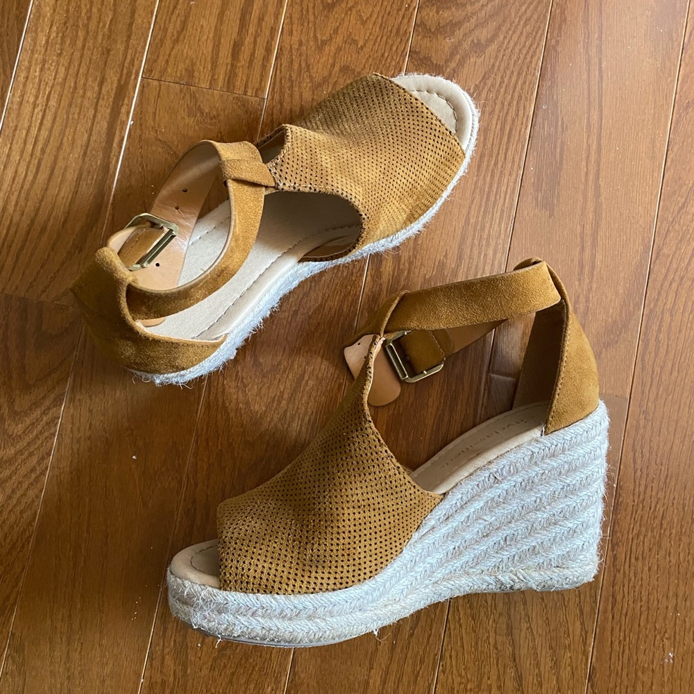 cork espadrille wedge sandal heels